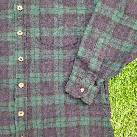 Vintage Pendleton Flannel Button Shirt Large 21x27 Shadow Plaid - Picture 9 of 9